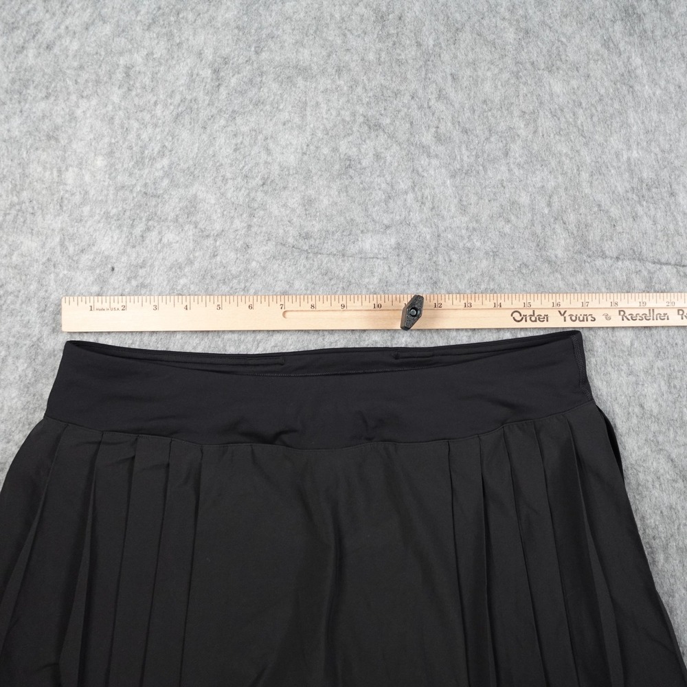 Lululemon Skirt Women 12 Black Side Pleat High Rise Tennis Skort Pickelball Gym - Picture 5 of 12